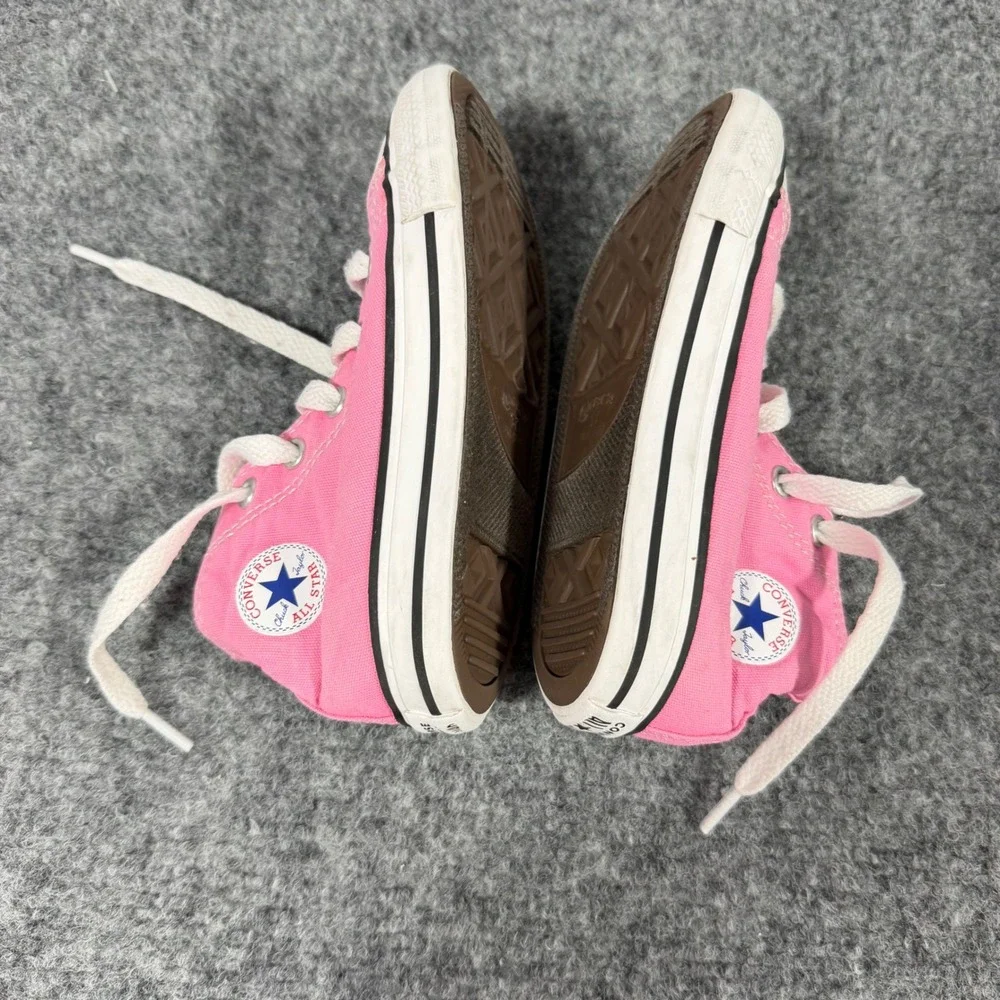 Converse Chuck Taylor All Star High Top Kids Size 8 EUR 25 Pink Canvas EUC